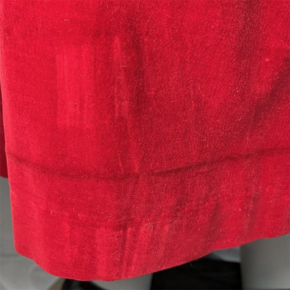 VINTAGE 1930'S Handmaid's Tale Holiday Velvet Maxi Coat w/ built in scarf - Picture 7 of 8